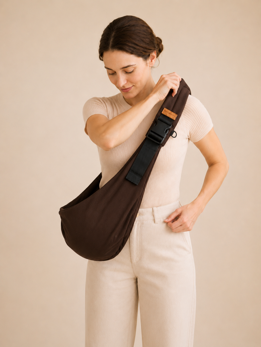 Slip the sling over your shoulder