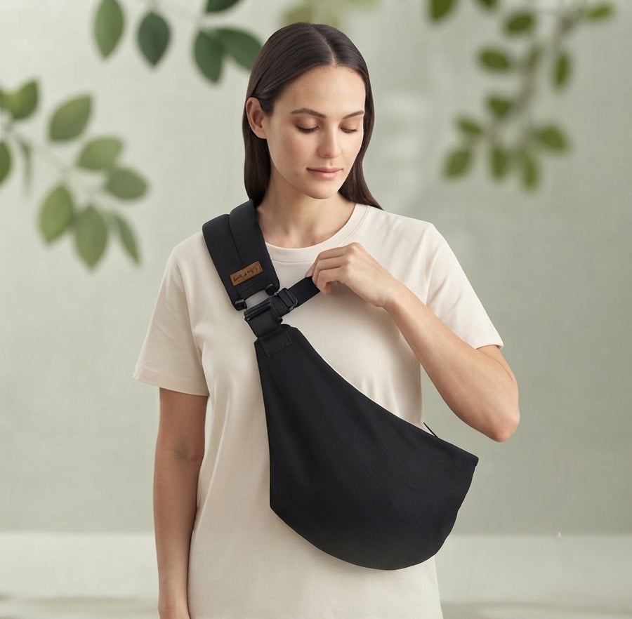 Slip the sling over your shoulder