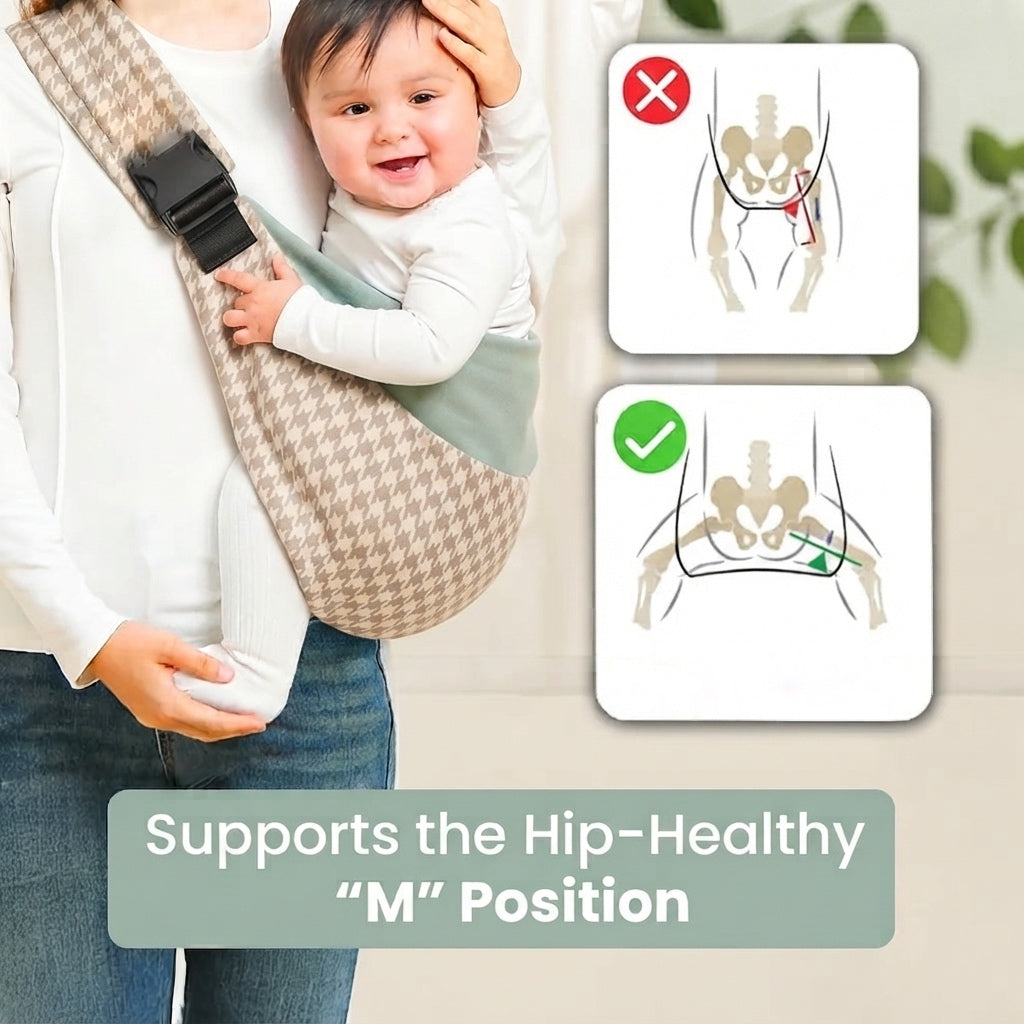Kowala Baby Sling Carrier hip-position support guide