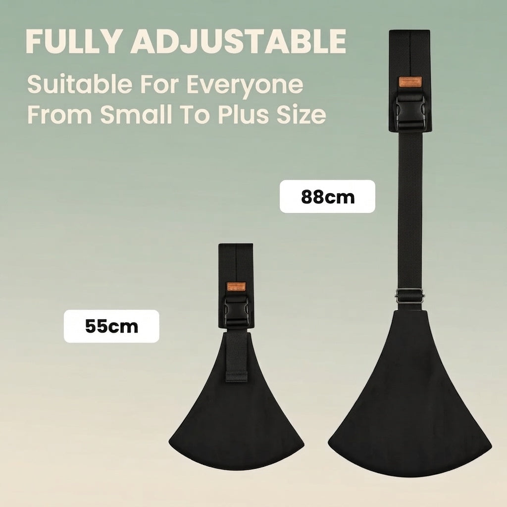 Kowala Baby Sling Carrier adjustable strap sizing guide